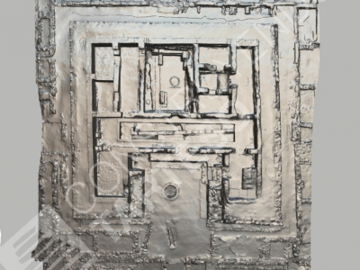 Modelo fotogramétrico del yacimiento de Cancho Roano (Zalamea de la Serena, Badajoz)