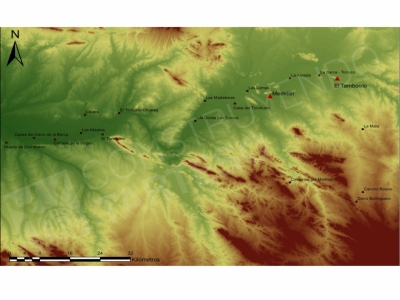Mapa de la ubicación de los principales yacimientos 