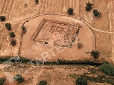 Fotografía aérea del yacimiento